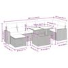 vidaXL 8-tlg. Garten-Sofagarnitur mit Kissen Grau Poly Rattan Akazie