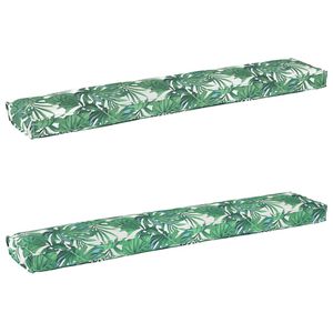 vidaXL Palettenkissenset Floral 2 pcs Blattmuster 200 x 40 x 8 cm
