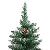 vidaXL Schlanker Weihnachtsbaum mit 300 LEDs mit St&auml;nder Gr&uuml;n 210 cm