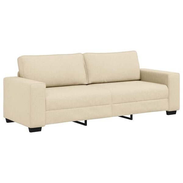 vidaXL 3-Sitzer-Sofa Creme 180 cm Stoff