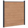 vidaXL zaunset 180 x 186 cm WPC und Aluminium Braun