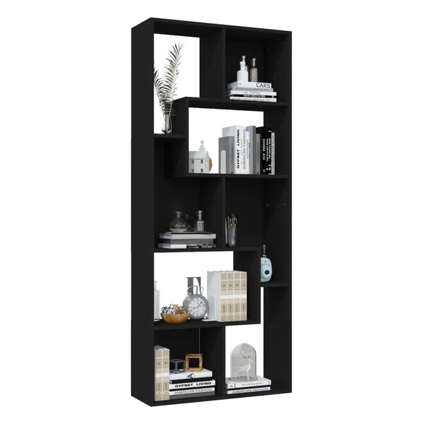 vidaXL Bücherregal Schwarz 67x24x161 cm Holzwerkstoff