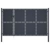 vidaXL Gartentor aus Stahl 350 x 175 cm Anthrazit