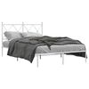 vidaXL Bettgestell mit Kopfteil Metall Wei&szlig; 120x200 cm