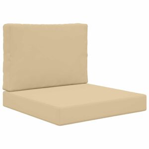 vidaXL Sofakissen f&uuml;r drau&szlig;en 2 pcs Beige Polyester