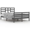 vidaXL Massivholzbett Grau 140x200 cm