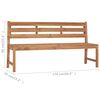 vidaXL Gartenbank 170 cm Massivholz Teak