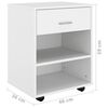 vidaXL Rollschrank Wei&szlig; 46x36x59 cm Holzwerkstoff