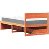 vidaXL Bett mit Schubladen und Matratze Wachsbraun 90x190 Massivholz