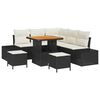 vidaXL Gartensofa-set 8 stk. Schwarz Poly-Rattan