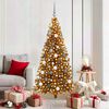 vidaXL Weihnachtsbaum mit 300 LEDs mit St&auml;nder Gold 180 cm PET