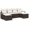 vidaXL Sofa Set 6 stk. Braun [Synthetisch]: Poly Rattan