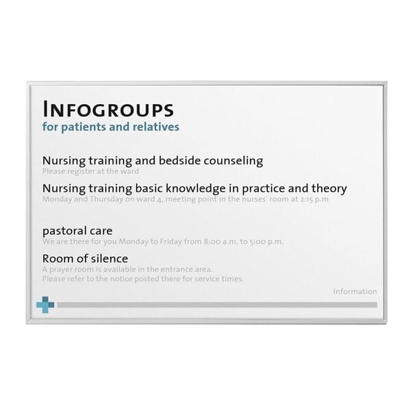 MOEDEL Info-Schild A4 Silbern