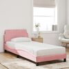 vidaXL Bett mit Matratze "Dover" Rosa 90x200 cm Samt
