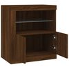 vidaXL Sideboard mit LED-Leuchten Braun Eichen-Optik 60,5x37x67 cm