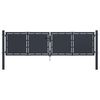 vidaXL Gartentor aus Stahl 300 x 100 cm Anthrazit