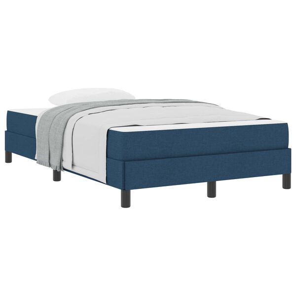 vidaXL Boxspringbett mit Matratze Blau 120 x 190 cm Stoff