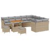 vidaXL Garten-Sofa-Set 12 pcs Beige Poly-Rattan