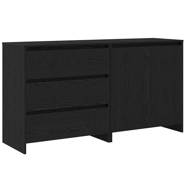 vidaXL Sideboard 2 pcs Schwarz 70 x 41 x 75 cm Holzwerkstoff