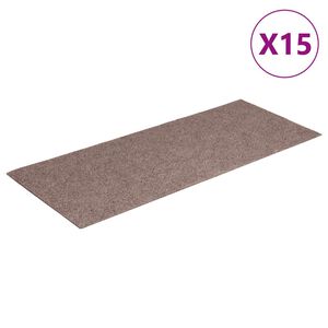 vidaXL Stufenmatten Selbstklebend 15 Stk. 60x25 cm Hellbraun Rechteckig