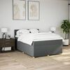 vidaXL Boxspringbett mit Matratze Dunkelgrau 140x200 cm Stoff