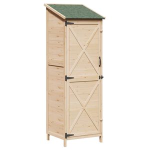 vidaXL Garten Shed Natur 59,5 x 56 x 176,5 cm Holzwerkstoff