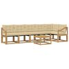 vidaXL Outdoor-Sofagarnitur 7 stk. Wei&szlig; und Beige
