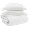 vidaXL Bettdecken Set mit Kissen 3 pcs Wei&szlig; Daunenfeder