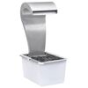 vidaXL Garten-Wasserfall Silbern 34x49x82 cm Edelstahl