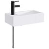 vidaXL Waschbecken f&uuml;rs Badezimmer Matt Schwarz 45,5 x 25,5 x 13 cm