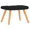 vidaXL Relaxsessel mit Hocker Schwarz Stoff
