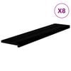 vidaXL Treppenstufen 8 Stk. Braun-Schwarz 120x25x2 cm Massivholz Eiche