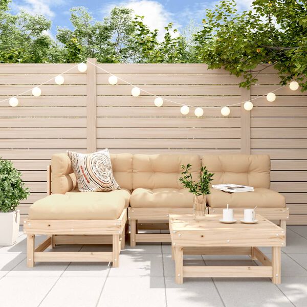 vidaXL 5-tlg. Garten-Lounge-Set Massivholz Kiefer