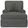 vidaXL Chaise Lounge mit Rock Dunkelgrau 91 x 157 x 91 cm Rippenstoff