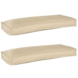 vidaXL Pallet Kissen Set 2 pcs Beige 100 x 40 x 8 cm Oxford-Stoff
