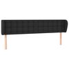 vidaXL Kopfteil mit Ohren Schwarz 203x23x78/88 cm Kunstleder