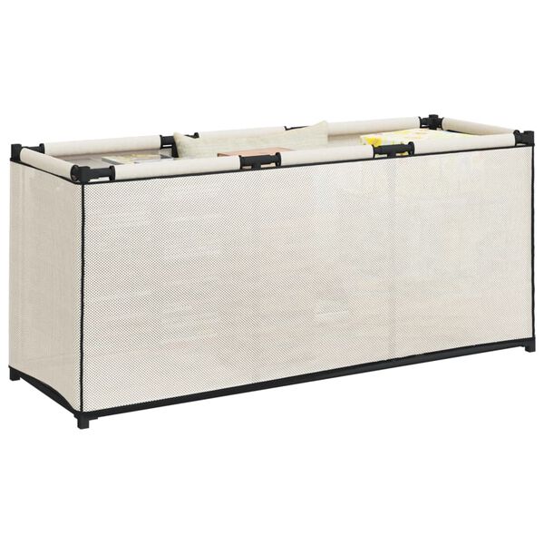 vidaXL Aufbewahrungsbox Creme 105x34,5x45 cm Stoff
