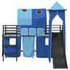 vidaXL Kinderloftbett Schwarz und Blau 74,5 x 190 cm Metall
