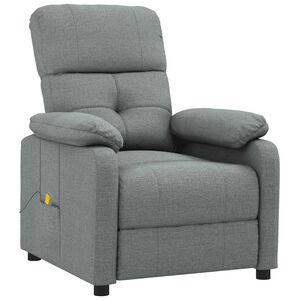vidaXL Massagesessel Dunkelgrau Stoff