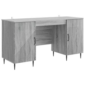 vidaXL Schreibtisch Sonoma-Grau 142,5 x 50 x 75 cm Holzwerkstoff