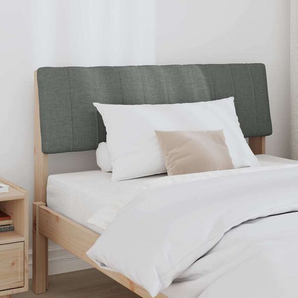 vidaXL Gepolstertes Kopfteil Dunkelgrau 100 cm Massives Kiefernholz