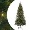 vidaXL K&uuml;nstlicher Weihnachtsbaum mit 300 LEDs Gr&uuml;n 210 cm PE und PVC