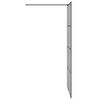 vidaXL Walk-in Duschwand Schwarz 100 x 195 cm Geh&auml;rtetes Glas