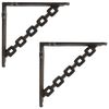 vidaXL Wandregalhalterungen 2 stk. Antikbraun 10,5 x 10,5 x 3 cm Stahl