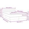 vidaXL Boxspringbett mit Matratze Hellgrau 140x220 cm Samt