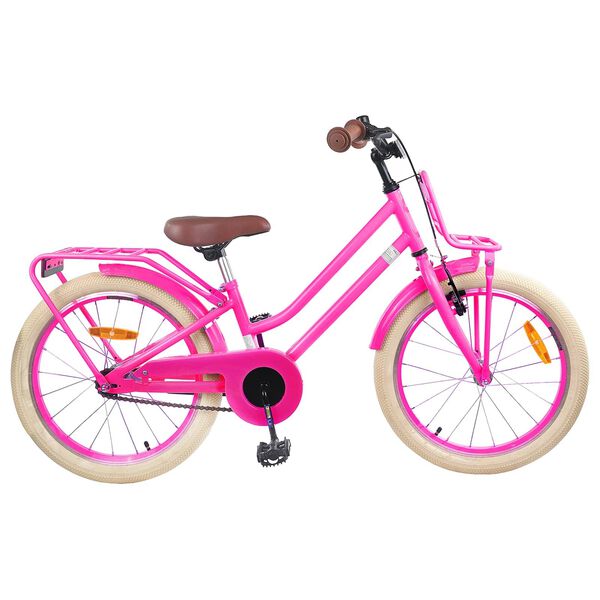 vidaXL Kinderfahrrad 18 Zoll f&uuml;r 5-7 Jahre alt Dunkelrosa