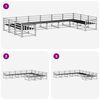vidaXL Outdoor-Sofagarnitur 10 pcs Natur Massivholz Akazie