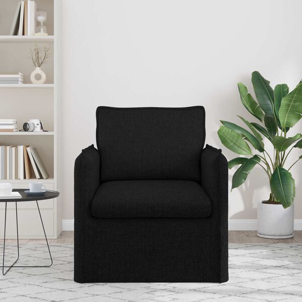 vidaXL Sofa Schwarz Gesamtabmessungen: 75 x 82 x 85 cm (B x T x H)