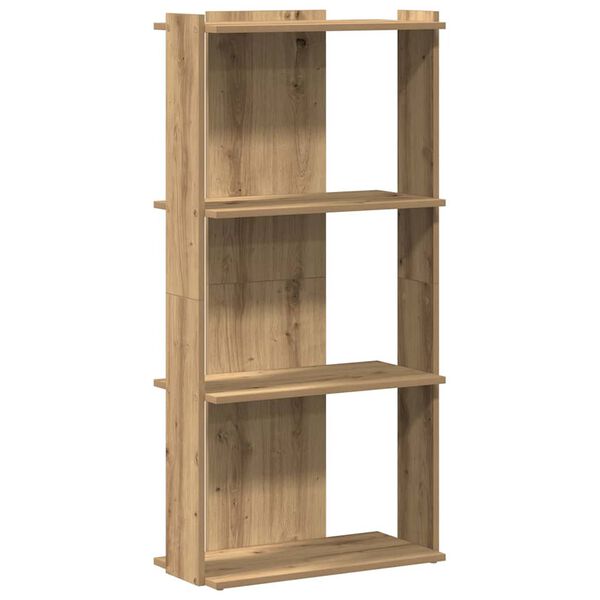 vidaXL Bücherregal 3 Böden Artisan-Eiche 60x30x120 cm Holzwerkstoff