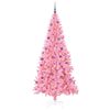 vidaXL Weihnachtsbaum mit 300 LEDs mit St&auml;nder Rosa 210 cm PVC